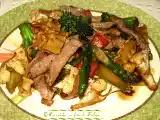 Recette Sauté de veau en lanières et de légumes