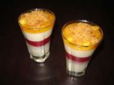 Recette Panna cotta framboise pomme passion façon crumble