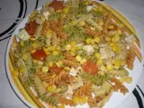 Recette Salade de pâtes tricolores au poulet