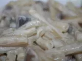 Recette Risotto de macaroni aux champignons et au fromage de chèvre