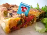 Recette Tarte aux poivrons, épinards frais et apéricubes
