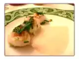Recette St jacques aux noix écrasées et aux pommes à cidre de frédéric anton.