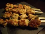 Recette Yakitori de poulet pané au parmesan et coriandre
