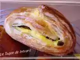 Recette Feuilletés briochés à la crème patissière et aux pépites de chocolat