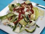 Recette Tagliatelles de courgettes à la feta et à la viande des grisons