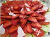 Recette Carpaccio fraises courgettes au vinaigre balsamique