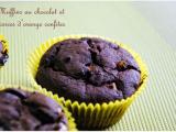 Recette Muffins gourmands au chocolat et écorces d'orange confites