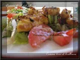 Recette Salade de poulet mariné aux épices et sa sauce au miel