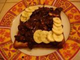 Recette Toast poêlé banane et choco-noisette.