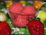 Recette Glace à la fraise sans sorbetière