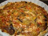 Recette Quiche aux poivrons et aubergine...