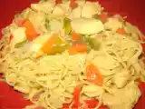 Recette Nouilles chinoises au poulet et lait de coco