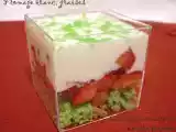 Recette Fromage blanc, fraises aux brisures de macarons menthe poivrée