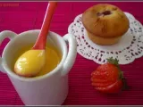 Recette Crème légère au jus de citron et limoncello, financier citronné au fruit rouge
