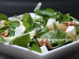 Recette Salade de cresson, pomme de terre, chèvre et noix
