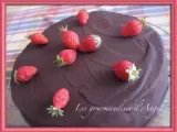 Recette Gâteau fraises au chocolat