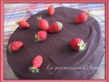 Recette Gâteau fraises au chocolat