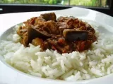 Recette Curry vert au porc et aubergines