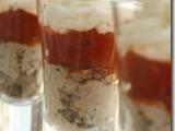 Recette Verrine aux rillettes de sardine, fondue de tomate et chantilly au citron