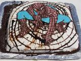 Recette L'araignee, l'araignee, le gateau spiderman pistache - chocolat