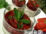 Recette Panna cotta au wasabi et fraises à la creme de vinaigre balsamique