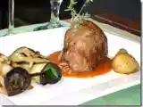Recette Jarret de veau confit à la cannelle et aubergines farcies aux epinards