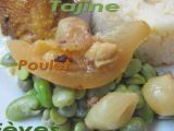 Recette Tajine de poulet aux feves