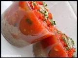 Recette Verrines tomates, olives & oeufs de lompe