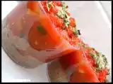 Recette Verrines tomates, olives & oeufs de lompe