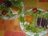 Recette Salade au magret et foie gras tatin