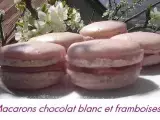 Recette Macarons chocolat blanc et framboises