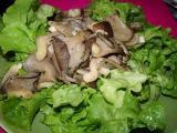 Recette Poêlée de pleurottes et salade verte