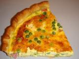 Recette Quiche tomate, petit-pois, féta, curry et jambon