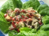 Recette Salade de goberge et poivrons rouges rôtis