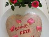 Recette Gâteau coeur à la rose pour la fête des maman