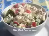 Recette Salade de riz au poulet, pommes et noix