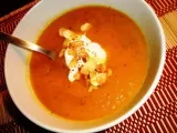 Recette ¤¤¤ soupe orange : carottes, potiron, gingembre et coriandre