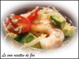 Recette Salade de riz, crevettes et avocat