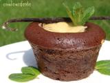 Recette Moelleux chocolat noir-menthe, coeur coulant vanille-menthe