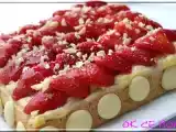 Recette Gâteau moelleux aux fraises, au chocolat blanc et à la crème pâtissière