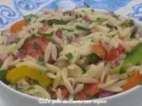 Recette Salade d'orzo, chorizo et cheddar