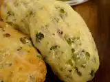 Recette Madeleines aux petits pois, lardons pour accompagner une soupe froide aux courgettes