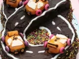 Recette Gâteau d'anniversaire : circuit de voiture