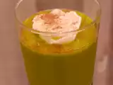Recette Velouté de petits pois glacé et son île flottante