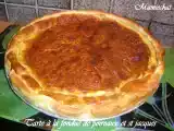 Recette Tarte à la fondue de poireaux et st jacques