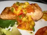 Recette Saumon grillé avec sa « salsa de mangue »