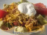 Recette Salade mexicaine en fleur de tortillas