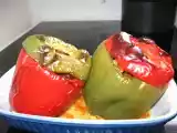 Recette Poivrons farcis à la courgette et merguez