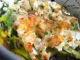 Recette Gratin de poireaux, vert d'ail, céleri et chou rave à la fêta