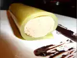 Recette Cannellonis de kiwi à l'agar et sa mousse.